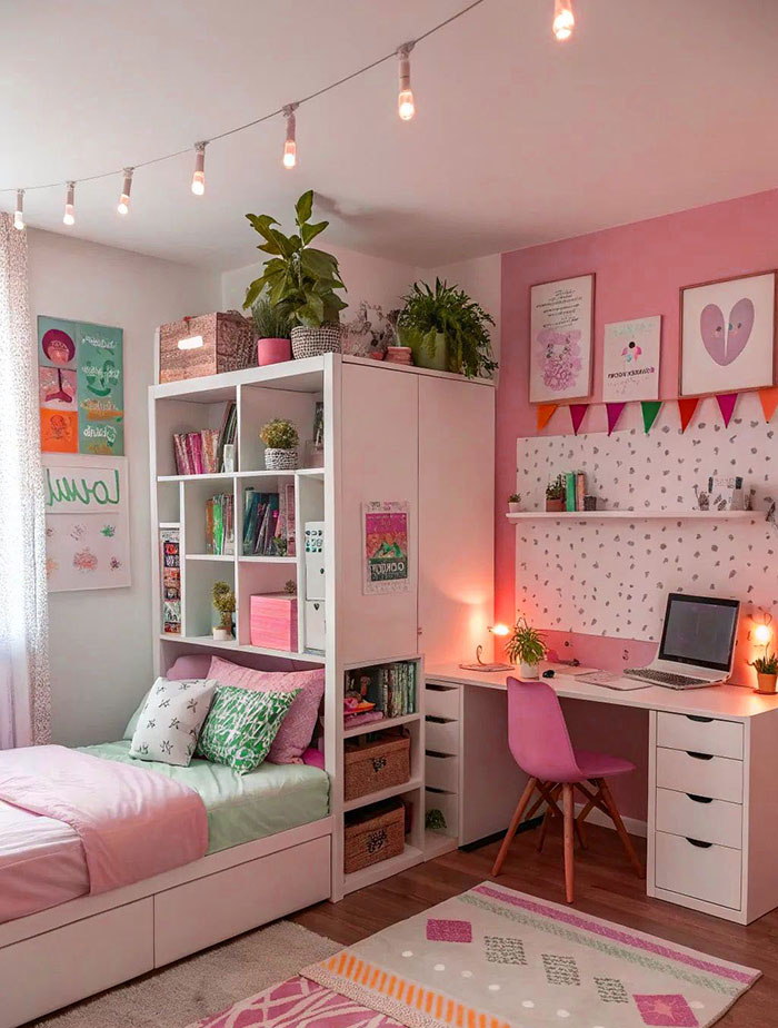 Trang trí phòng ngủ bé gái